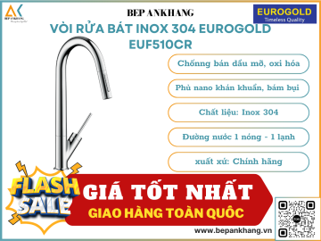 Vòi rửa bát inox 304 Eurogold  EUF510CR